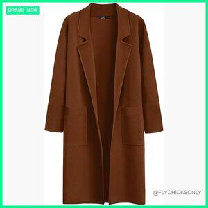 Long Sleeve Shawl Collar Cardigan Sweater Dressy Oversized Coatigan Jacket